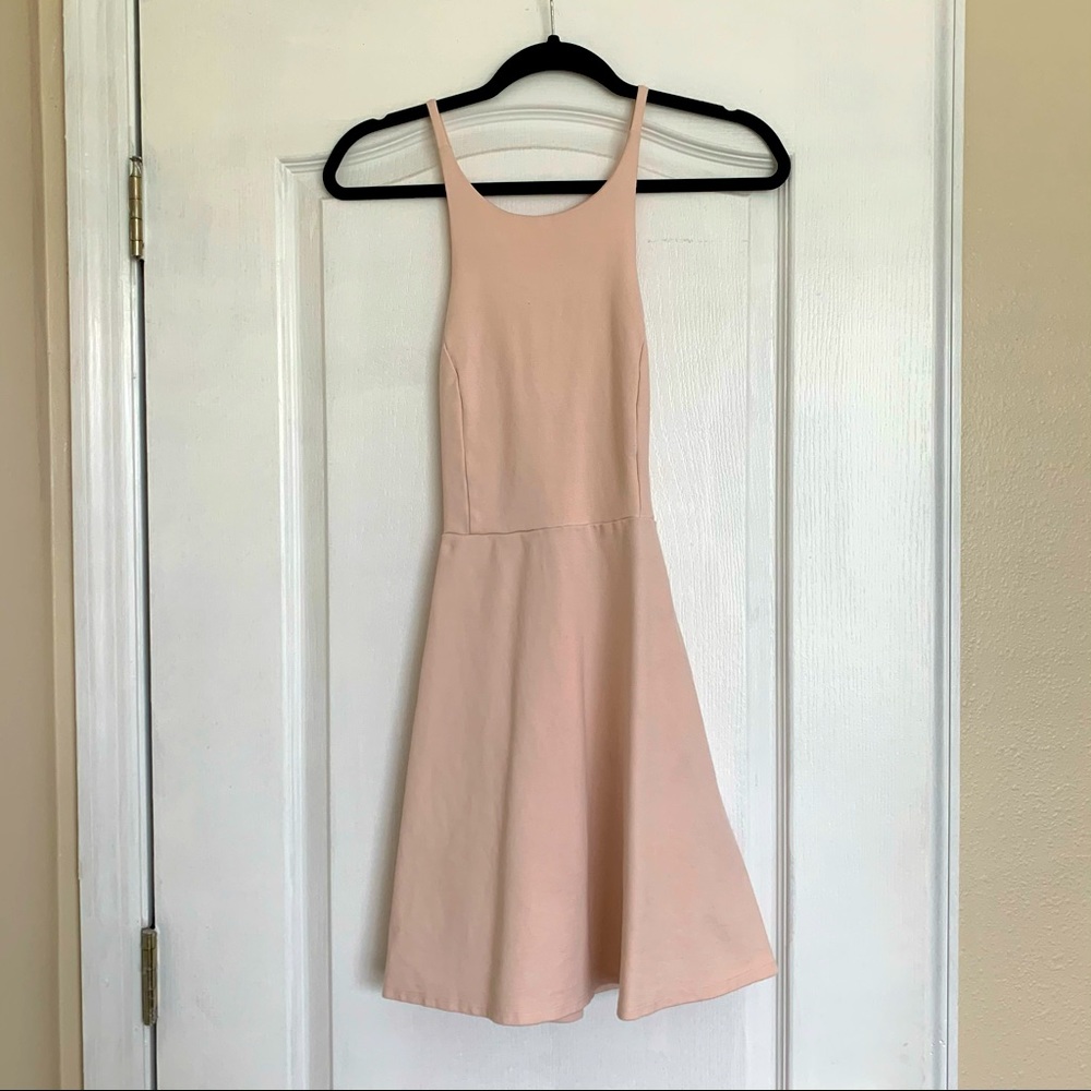 Lulus Ballerina Pink Crossback Skater Dress